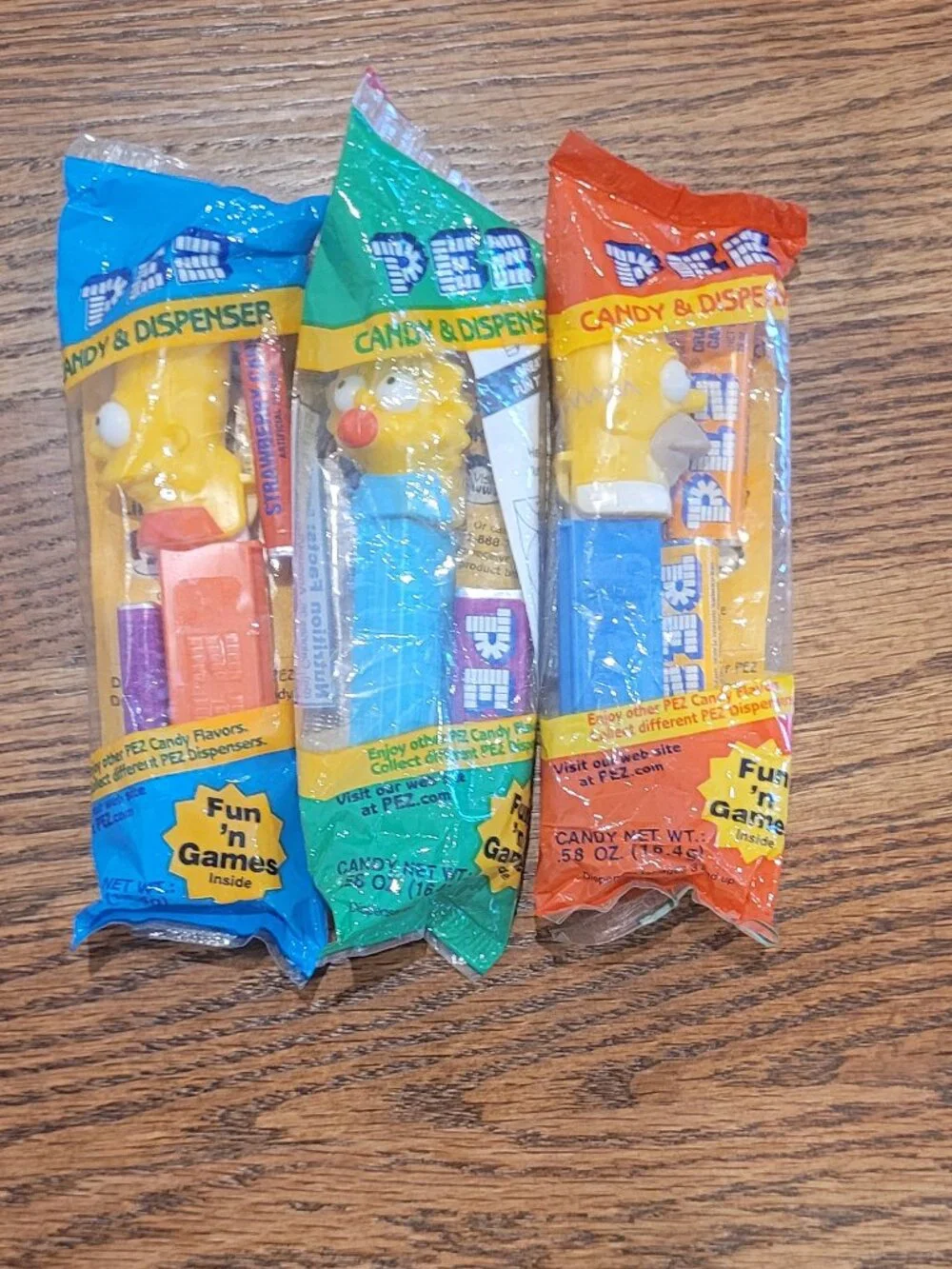 Vintage Simpsons Pez Dispensers Bart Maggie Honer Lot of 3